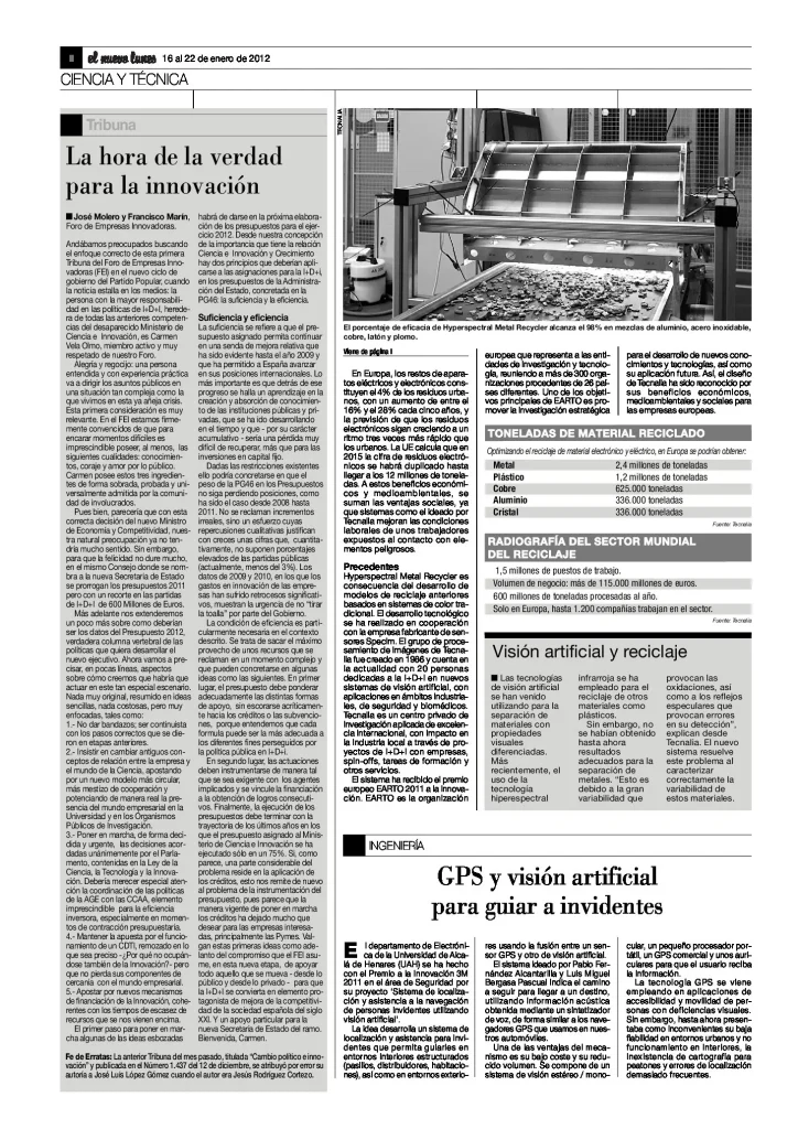 La hora de la verdad para la innovación (El Nuevo Lunes)