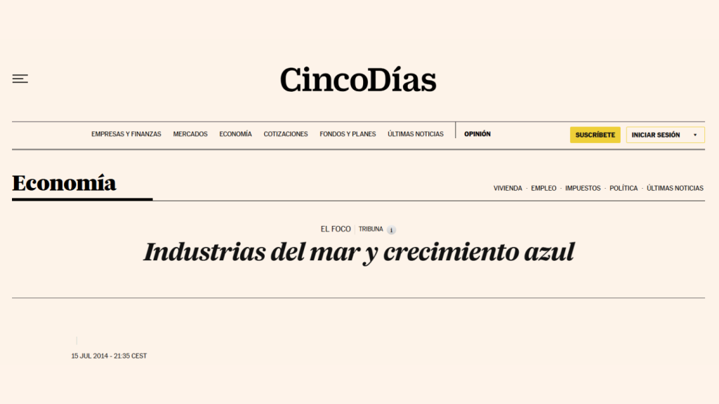 Industrias del mar y crecimiento azul, Luis Vilches y Jaime Laviña (Cinco Días)