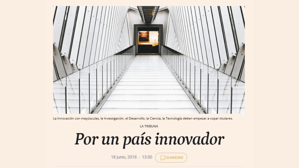 Por un país innovador, José Valera (El Español)