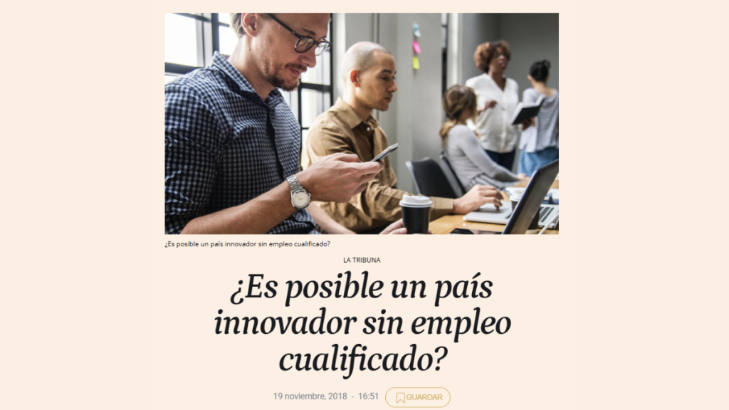 ¿Es posible un país innovador sin empleo cualificado?, José Varela (El Español)