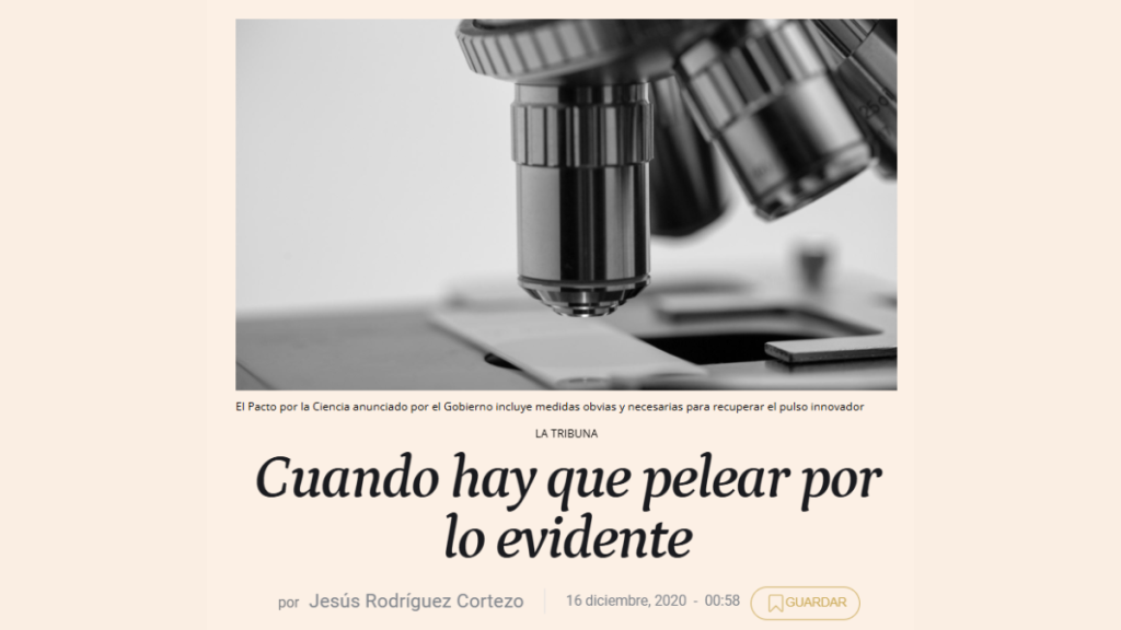 Cuando hay que pelear por lo evidente, Jesús Rodríguez Cortezo (El Español)