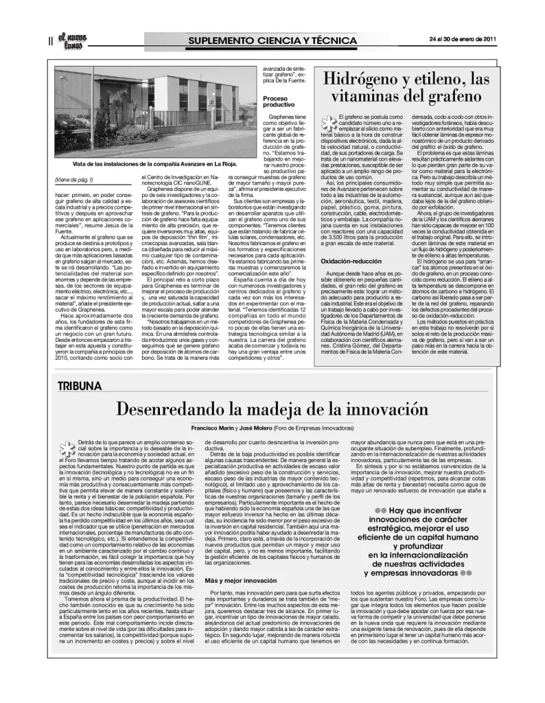 Desenredando la madeja de la innovación, enero 2011 (El Nuevo Lunes)