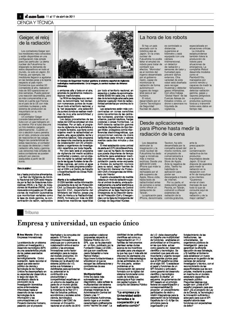 Empresa y Universidad, un espacio único, Ana Morato (El Nuevo Lunes)