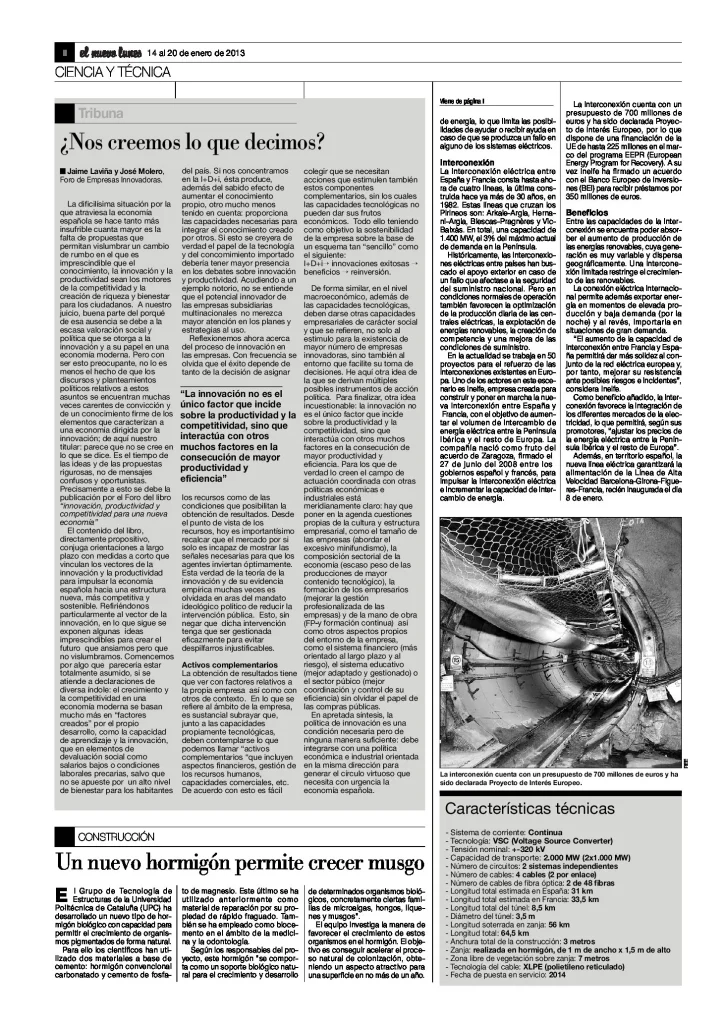 ¿Nos creemos lo que decimos?, Jaime Laviña y José Molero (El Nuevo Lunes)