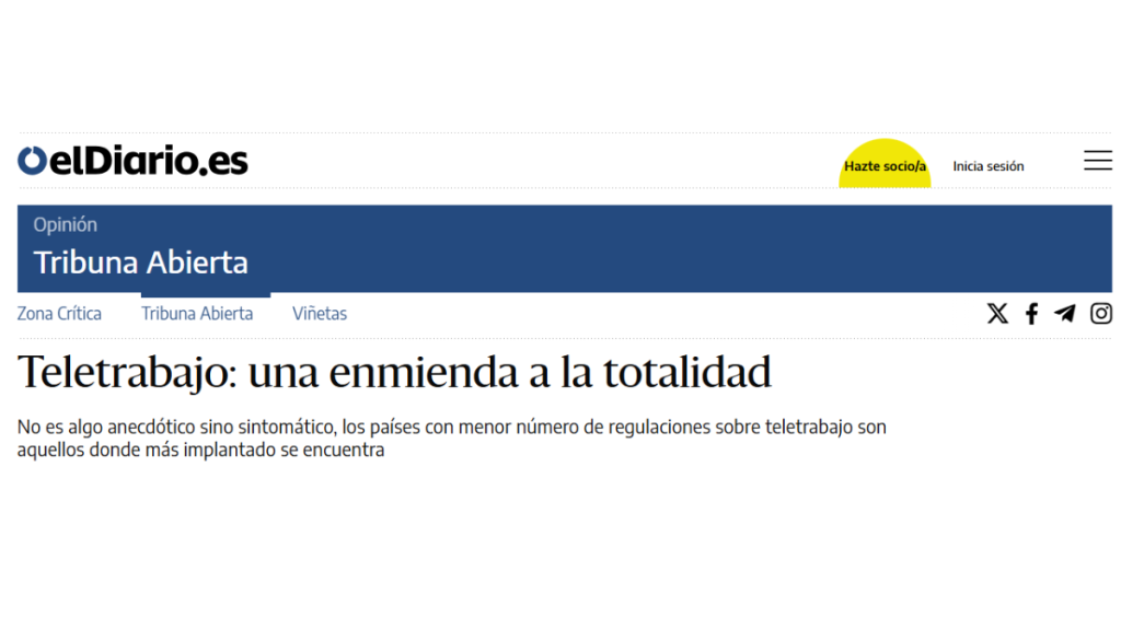 Teletrabajo: una enmienda a la totalidad, José Varela (eldiario.es)